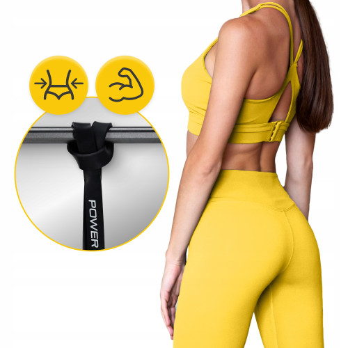 Резинка для фітнеса  4FIZJO Power Band 22 мм 12-17 кг Black - фото №8